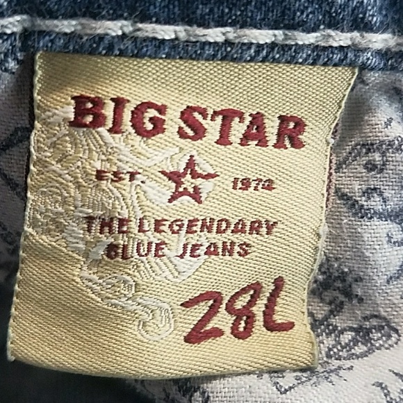 Big Star Casey K Low Rise Fit Long Blue Jeans - Picture 6 of 7